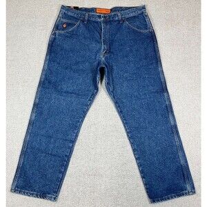 Wrangler Riggs FR Jeans Men's 40x30 Relaxed Fit Blue Denim HRC2 2112 NWT
